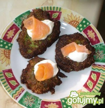 Placuszki ziemniaczano - szpinakowe