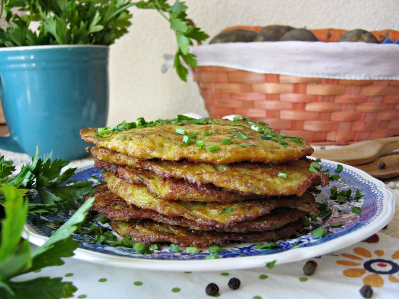 Placuszki ziemniaczano warzywne z serem