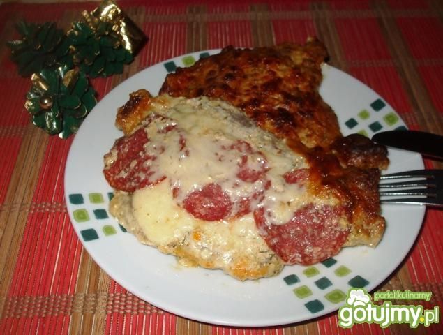 Plastry schabu z salami i serem... Plastry schabu z salami i serem...