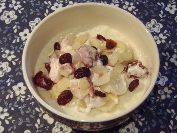 Płatki ryżowe z owocami