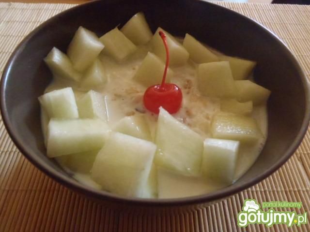 Płatki ryżowo-owsiane z melonem