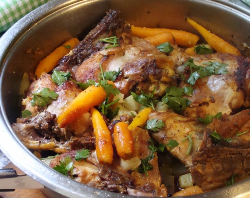 Podudzia kurczaka z warzywami 