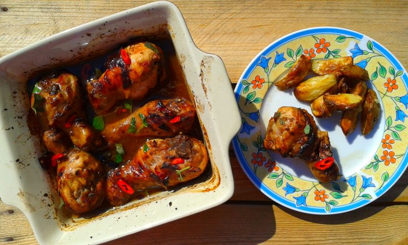 Podudzia w marynacie arbuzowej Podudzia w marynacie arbuzowej