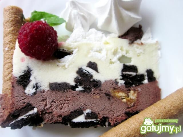 Podwójnie czekoladowy tort lodowy  Podwójnie czekoladowy tort lodowy