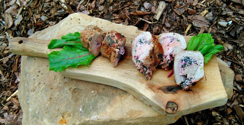 Polędwiczka  faszerowana ricottą i botwinką