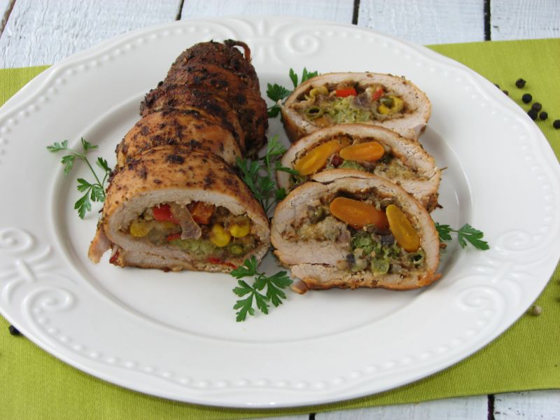 Polędwiczka faszerowana warzywami 