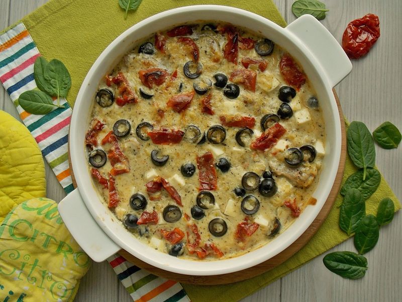 Polędwiczka w sosie z suszonymi pomidorami