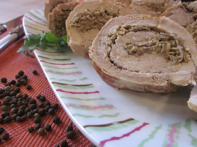 Polędwiczka wieprzowa faszerowana pieczarkami