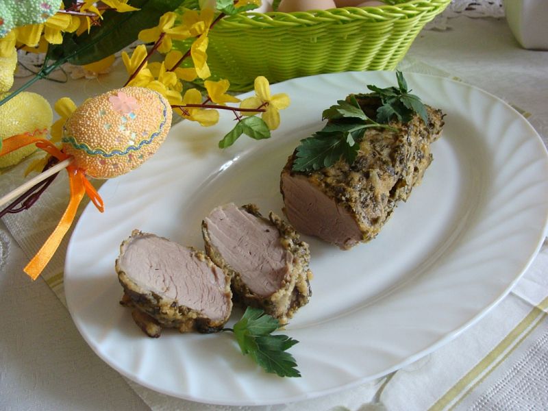 Polędwiczka wieprzowa na zielono Polędwiczka wieprzowa na zielono