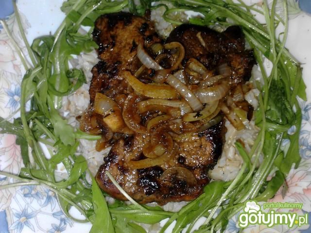 Polędwiczki balsamiczne z ryżem
