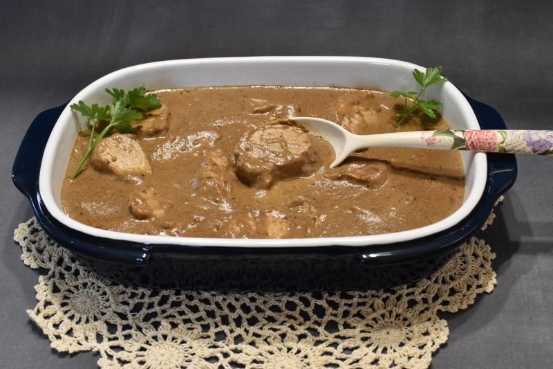 Polędwiczki w sosie grzybowym