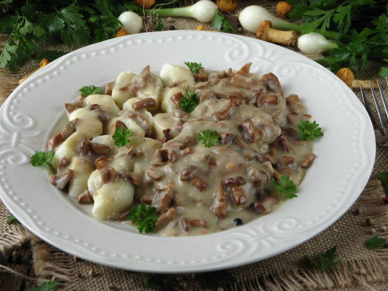 Polędwiczki w sosie kurkowym Polędwiczki w sosie kurkowym
