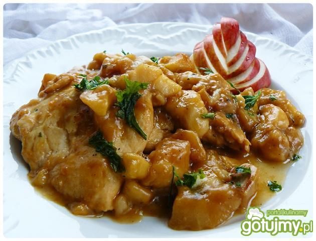 Polędwiczki w sosie z winnych jabłek Polędwiczki w sosie z winnych jabłek