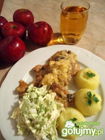 Polędwiczki wieprzowe z jabłkiem