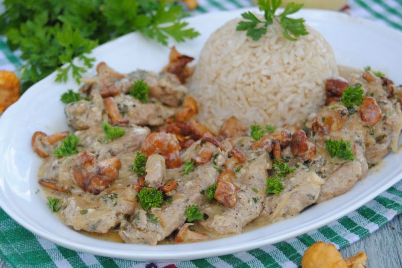 Polędwiczki wieprzowe z kurkami Polędwiczki wieprzowe z kurkami