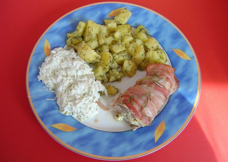 Polędwiczki wieprzowe z serem - owinięte bekonem