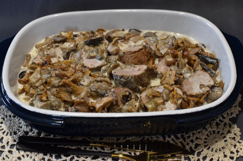 Polędwiczki z grzybami leśnymi