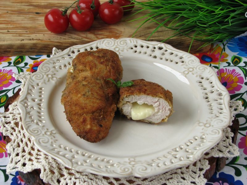 Polędwiczki z indyka z serem korycińskim