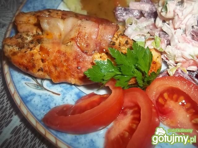 Polędwiczki z kurczaka w boczku Polędwiczki z kurczaka w boczku