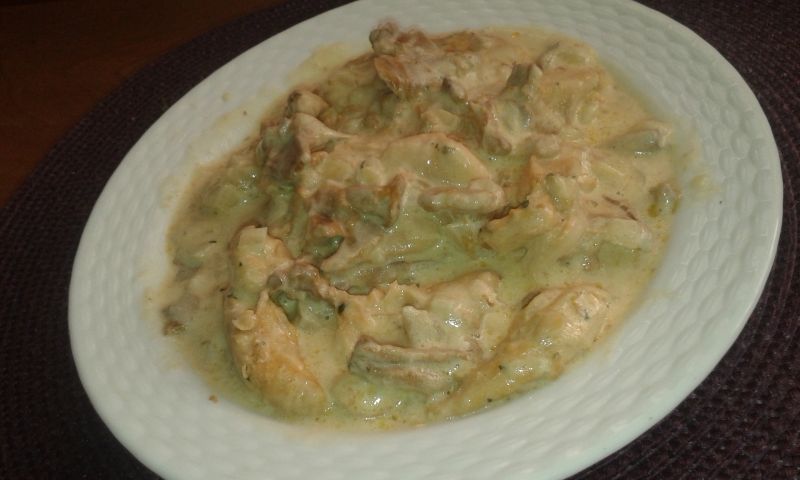 Polędwiczki  z kurczaka w sosie kurkowym Polędwiczki  z kurczaka w sosie kurkowym