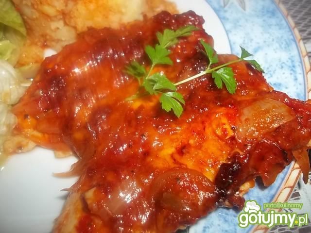 Polędwiczki z kurczaka zapiekane z sosem