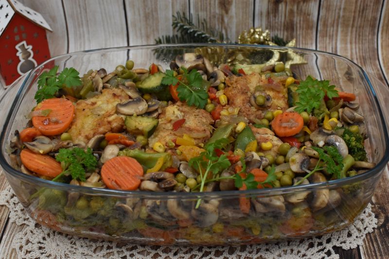 Polędwiczki z warzywami po włosku Polędwiczki z warzywami po włosku