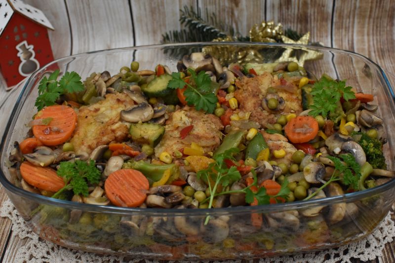 Polędwiczki z warzywami po włosku Polędwiczki z warzywami po włosku