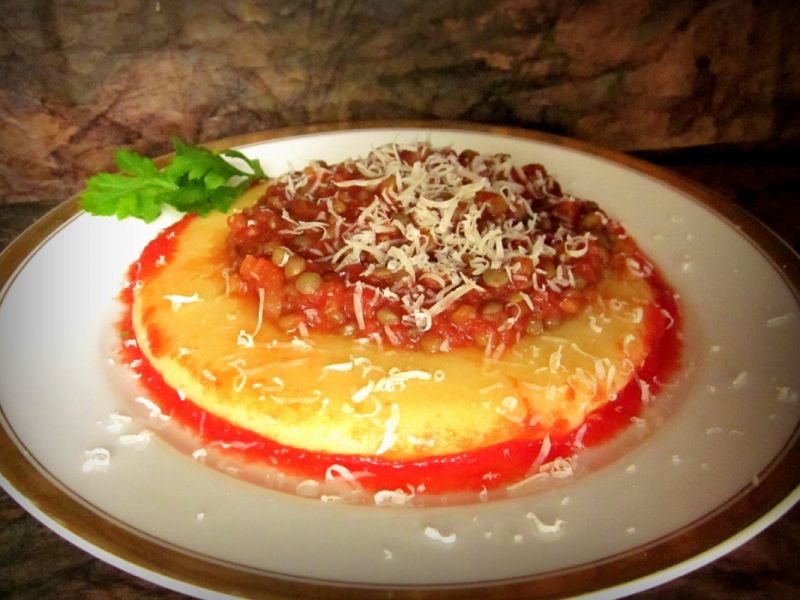 Polenta z soczewicą Polenta z soczewicą