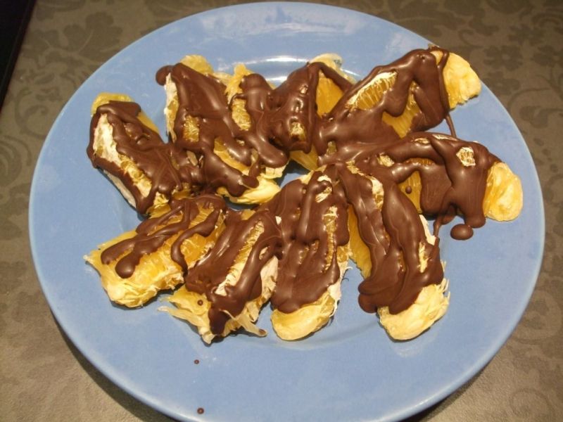 Pomarańcze z polewą czekoladową Pomarańcze z polewą czekoladową