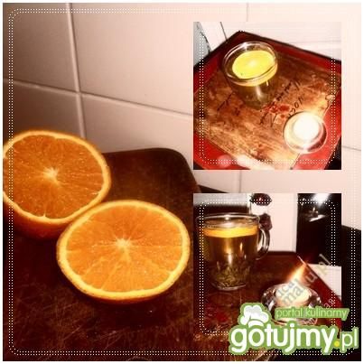 Pomarańczowa zielona herbata Pomarańczowa zielona herbata