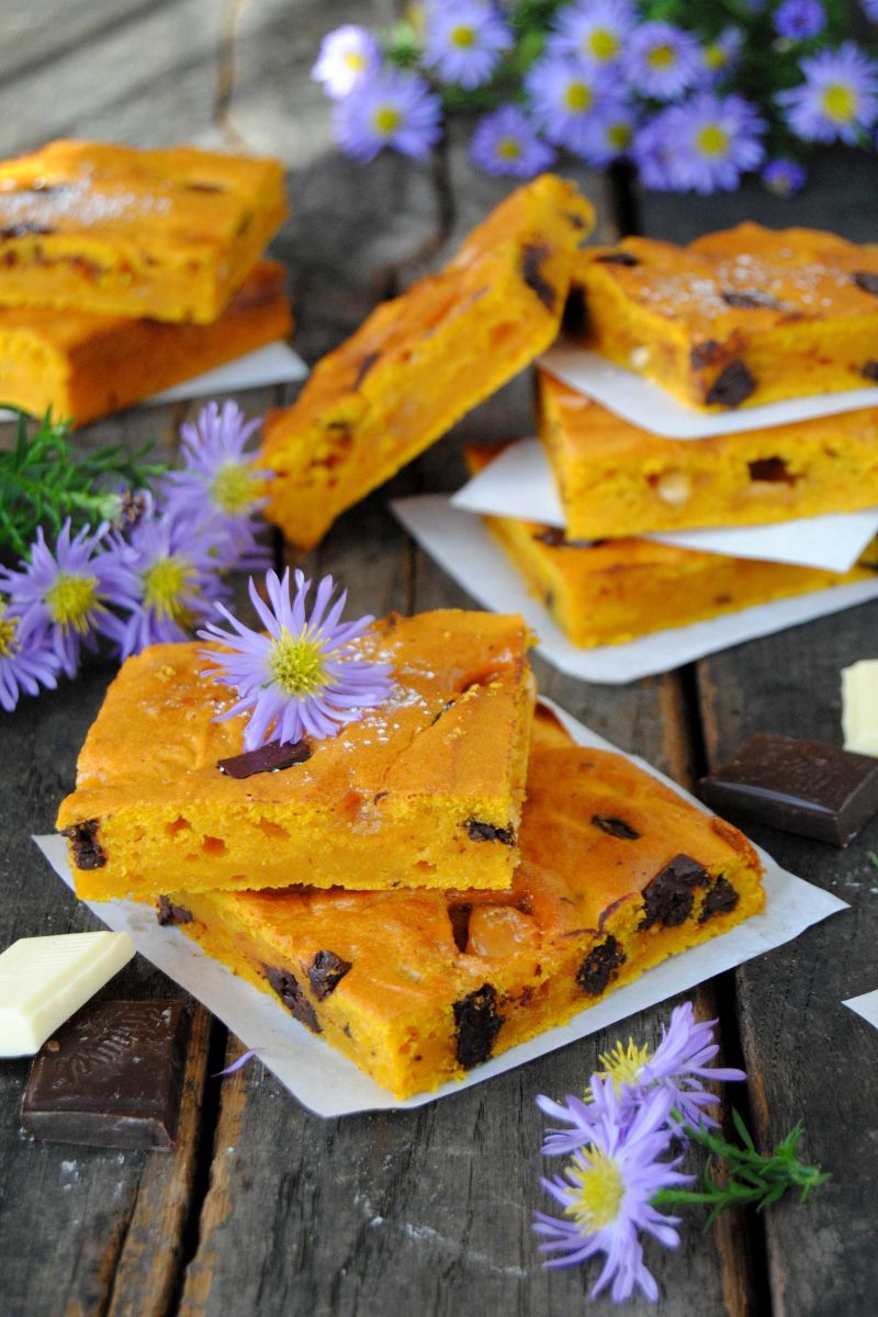 Pomarańczowe brownies z dynią