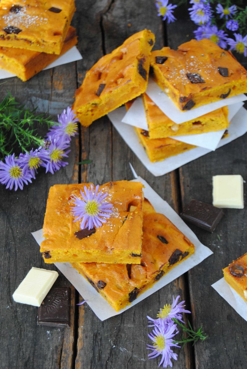 Pomarańczowe brownies z dynią