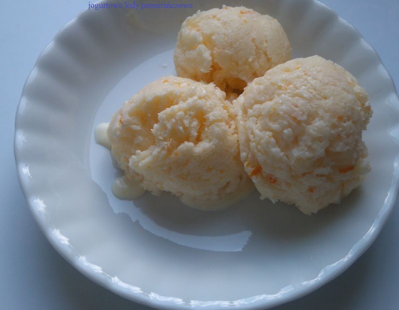 Pomarańczowe lody jogurtowe Pomarańczowe lody jogurtowe