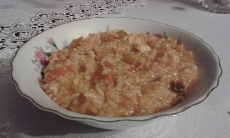 Pomarańczowe risotto z kurczakiem Pomarańczowe risotto z kurczakiem