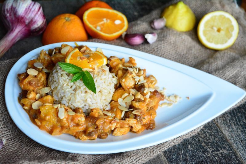 Pomarańczowo – migdałowy indyk