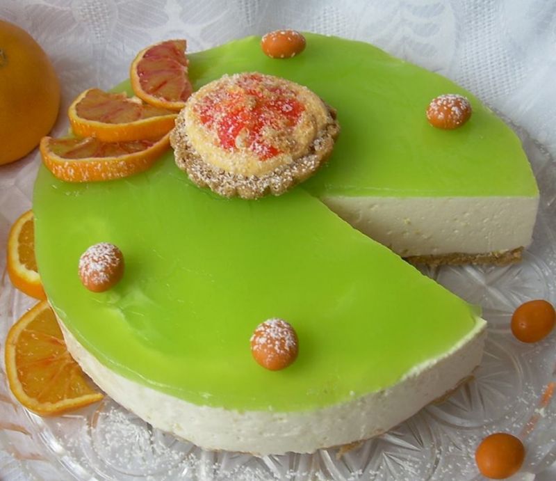 Pomarańczowy sernik na zimno (z kisielem)