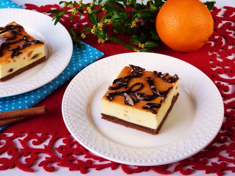 Pomarańczowy sernik z nutką piernika