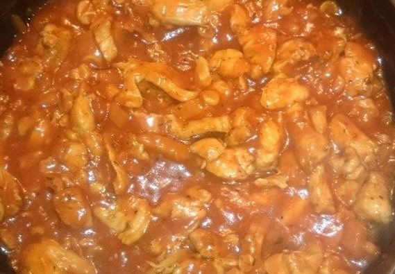 Pomidorowa potrawka z kurczaka z kukurydzą Pomidorowa potrawka z kurczaka z kukurydzą