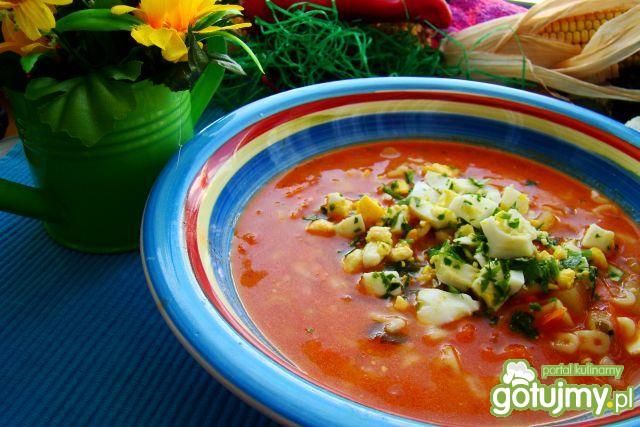 Pomidorowa z jajeczkiem i natką  Pomidorowa z jajeczkiem i natką