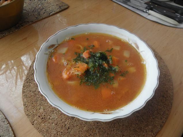 Pomidorowa z soczewicą.