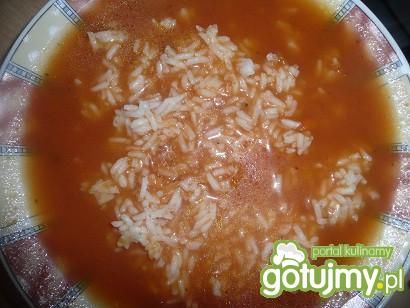 pomidorowy, słodki krem z ryżem pomidorowy, słodki krem z ryżem