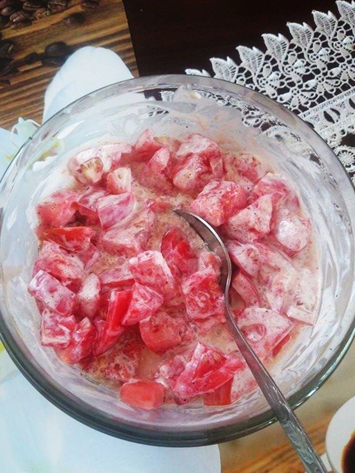 pomidory w śmietanie