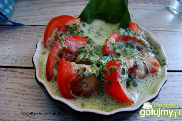 Pomidory w sosie z czosnku dzikiego Pomidory w sosie z czosnku dzikiego