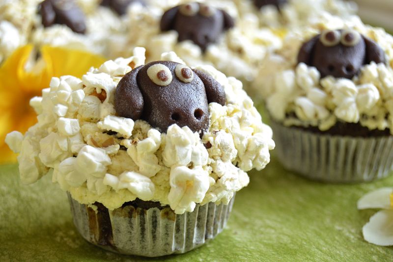 Popcornowe baranki Popcornowe baranki