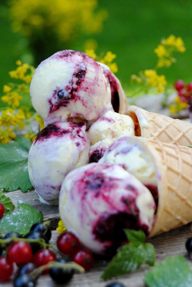 Porzeczkowo- waniliowe lody