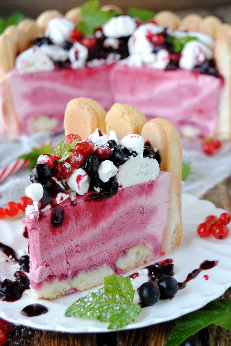 Porzeczkowy tort lodowy Porzeczkowy tort lodowy