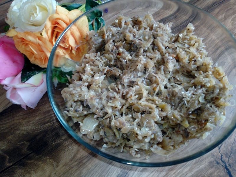 Postna kapusta z pieczarkami Postna kapusta z pieczarkami