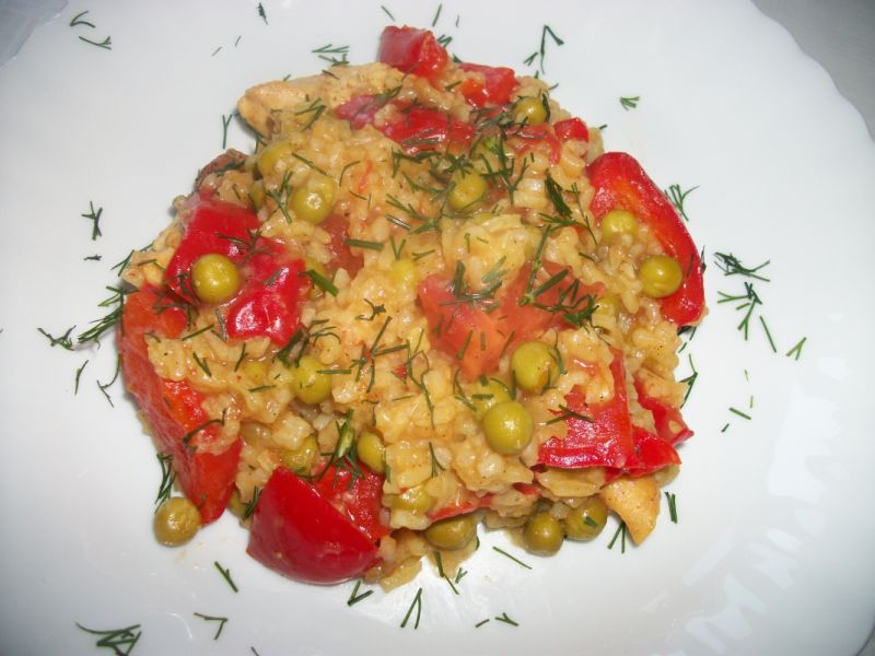 Potrawka drobiowa a'la paella Potrawka drobiowa a'la paella