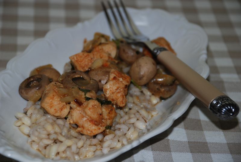 Potrawka mięsna z pieczarkami Potrawka mięsna z pieczarkami