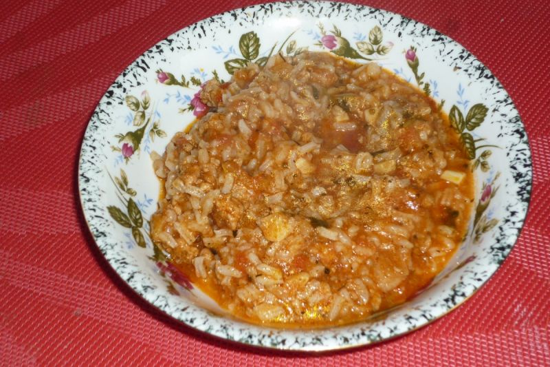 Potrawka wieprzowa z ryżem Potrawka wieprzowa z ryżem